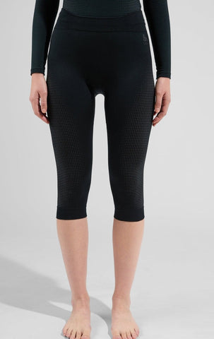 Odlo Womens Performance Warm Eco Thermal 3/4 Bottoms in Black