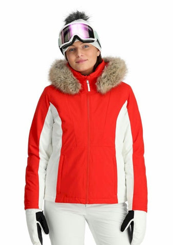 Spyder Vida Womens Stretch  Ski Jacket in Volcano