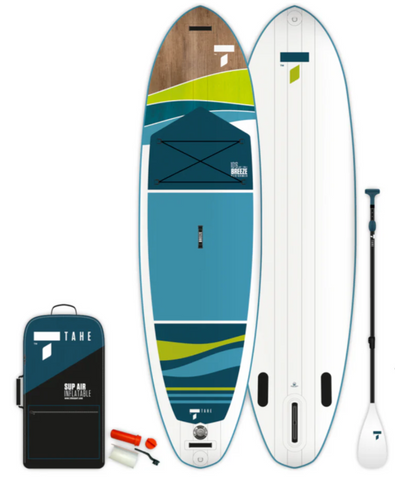 Tahe 10'6 Breeze Performer Inflatable SUP board. style 107195 package