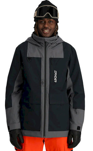 Spyder Field Mens Ski Snowboard Jacket in Black