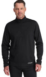 Spyder Charger Mens Thermastretch 1/2 Zip Neck Black