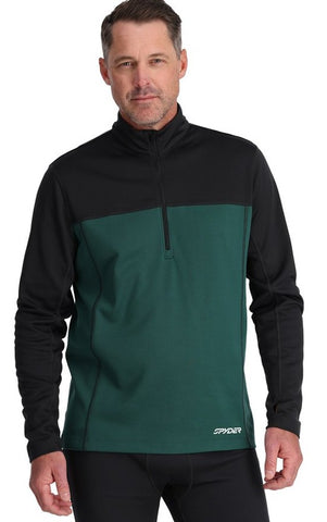 Spyder Charger Mens Thermastretch 1/2 Zip Neck Cyprus Green