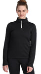 Spyder Charger Womens Thermastretch 1/2 Zip Neck Black