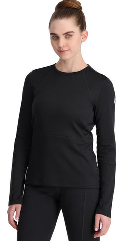 Spyder Charger Womens Thermastretch Crew Neck Black