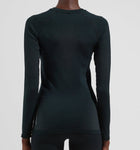 Odlo Womens Performance Warm Eco Thermal Crew Neck in Black back
