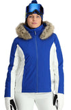 Spyder Vida Womens Stretch  Ski Jacket in Electric Blue