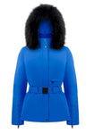 Poivre Blanc Womens Stretch Belted Ski Jacket W22-0801 in King Blue
