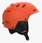Salomon Husk Pro Ski Snowboard Helmet in Red Orange Large