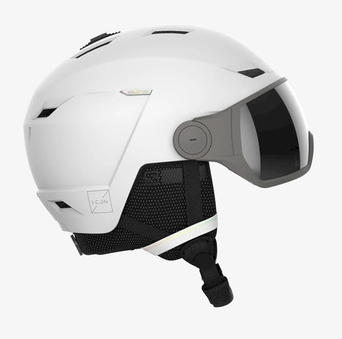 Salomon Icon LT Visor Helmet FLS White in Medium with UNI Lens