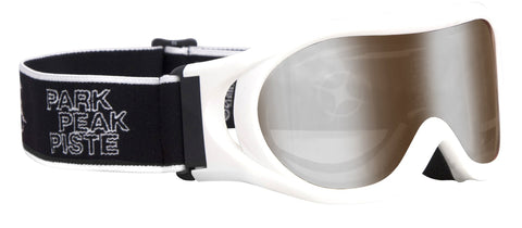 Whizz Ski or Snowboard Goggle in White gloss/Silver