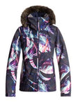 Roxy Jet Ski Prem Ladies Ski Jacket Peacoat Seamless Feather