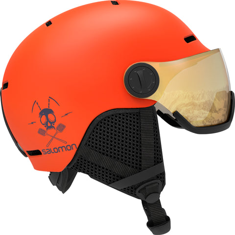 Salomon Grom Visor Helmet Flame in Medium