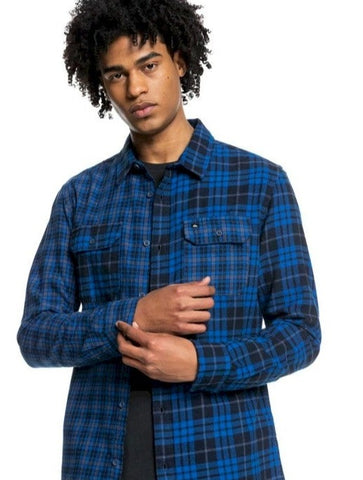 Quiksilver Stratton - Long Sleeve Shirt for Men in Blue