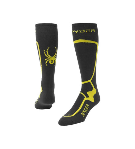Spyder Pro Liner Mens Ski Sock in Ebony