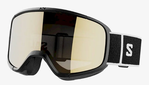 Salomon Aksium 2.0 Access Ski Snowboard Goggles  Black Frame Uni Gold Lens