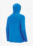 Picture Organic Clothing Men's Bake Grid Fleece Hoodie in Picture Blue back view