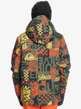 Quiksilver Mission Printed Boys  Snow Jacket in  PUREED PUMPKIN BRAND CALL OUT back