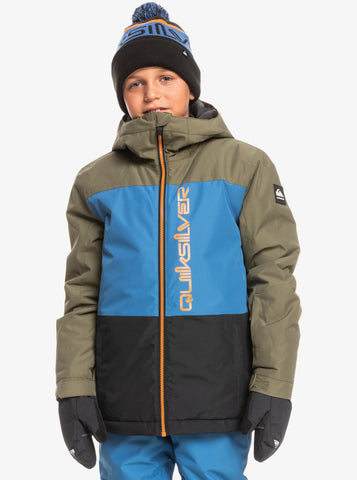 Quiksilver Side Hit Youth Snow Jacket in GRAPE LEAF