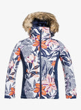Roxy Jet Ski  Snow Jacket for Girls in  MEDIEVAL BLUE SUNDAY MOOD