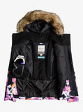 Roxy Jet Ski  Snow Jacket for Girls in  TRUE BLACK JORJA inside