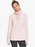 Roxy Snow Flakes Vibes High Collar Polar Fleece for Women in Silver Pink Style: ERJFT04260-MFC0