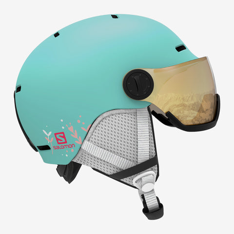 Salomon Grom Visor Helmet Aruba Glossy in Small