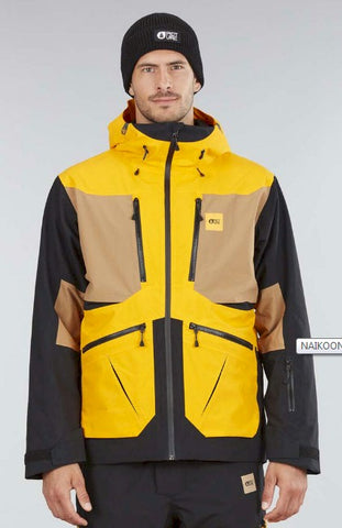 Picture Organic Clothing Men's Naikoon Snow Ski Jacket in Yellow