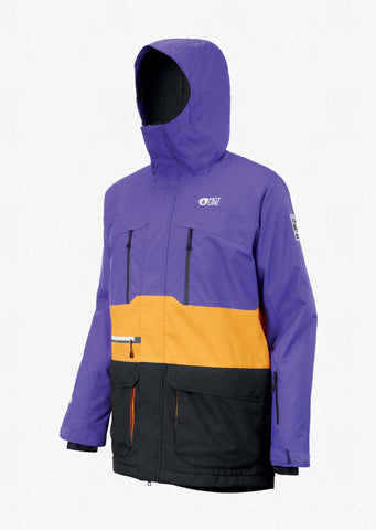 Picture Organic Clothing Men's Pure Snow Jacket in Purple Yellow