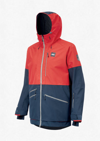 Picture Organic Clothing Men's Stone Snow Jacket in Red Dark Blue